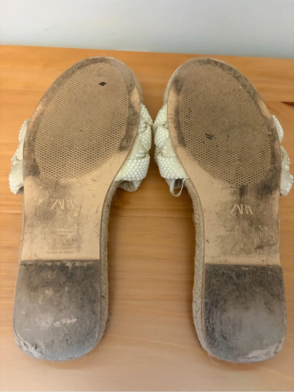 Zara Cream Braided Slide Sandals - Picture 3 of 4